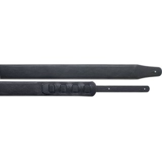Ledergurt für Gitarre schwarz SLPL 15 BLK