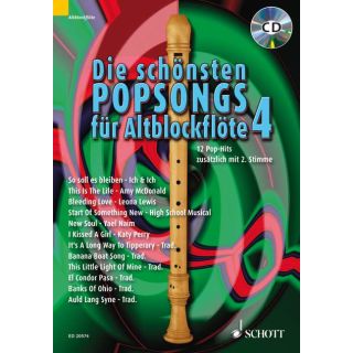 Die schönsten POPSONGS für Alt-Blockflöte 4