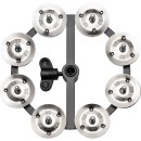 Meinl HTHH1-BK HiHat Drumset-Tambourin 8 Doppelschellen einreihig