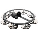 Meinl HTHH1-BK HiHat Drumset-Tambourin 8 Doppelschellen einreihig