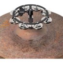 Meinl HTHH1-BK HiHat Drumset-Tambourin 8 Doppelschellen einreihig