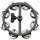 Meinl HTHH1-BK HiHat Drumset-Tambourin 8 Doppelschellen einreihig