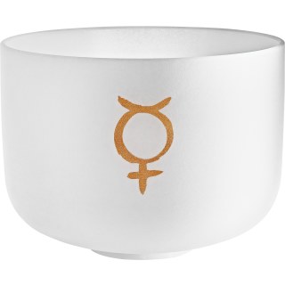 Sonic Energy Planetary Tuned Crystal Singing Bowl, Merkur - Halschakra -